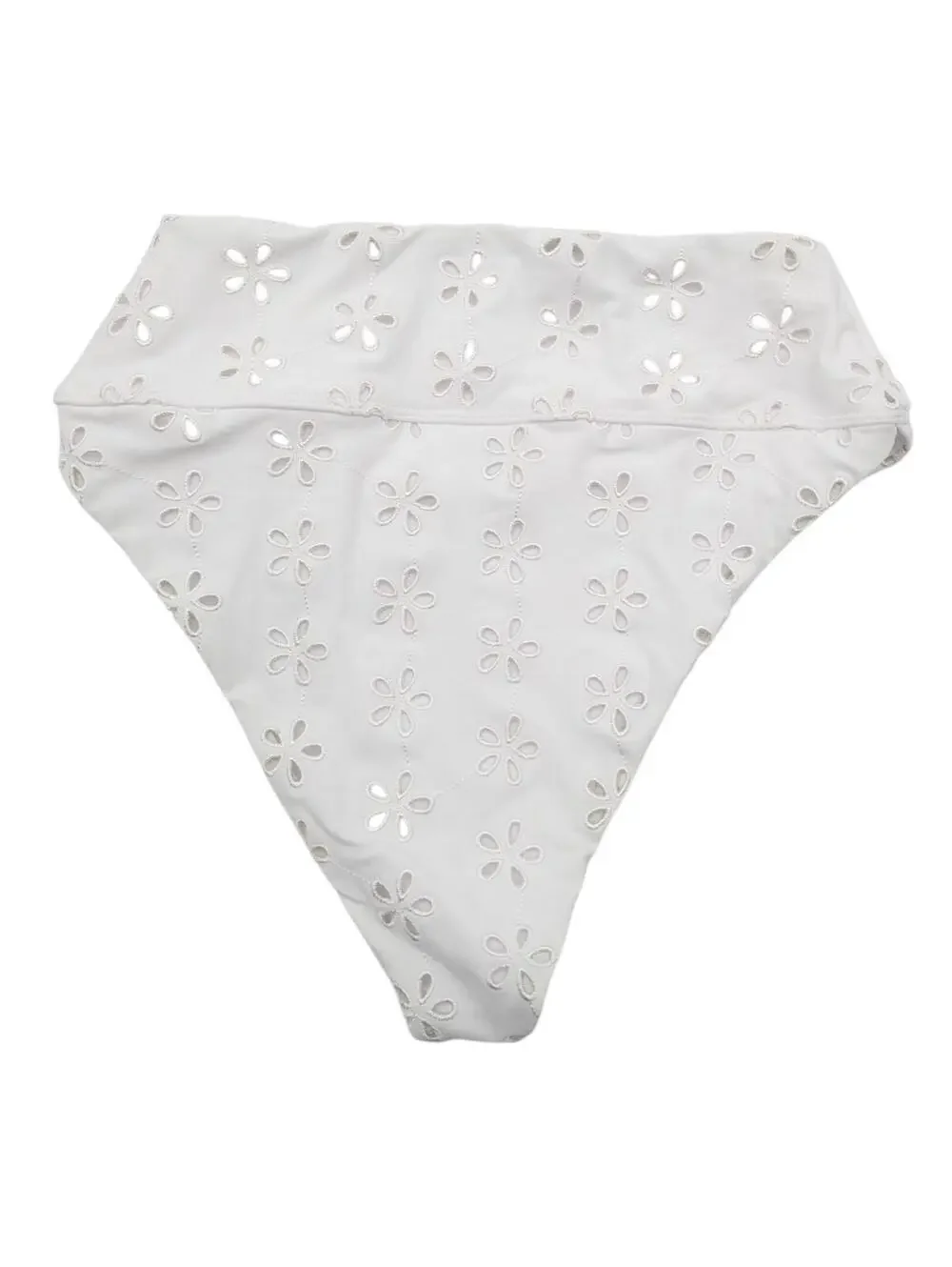 Beach Riot Women's Floral Eyelet Hazel Bikini Bottom High Waist White Size M